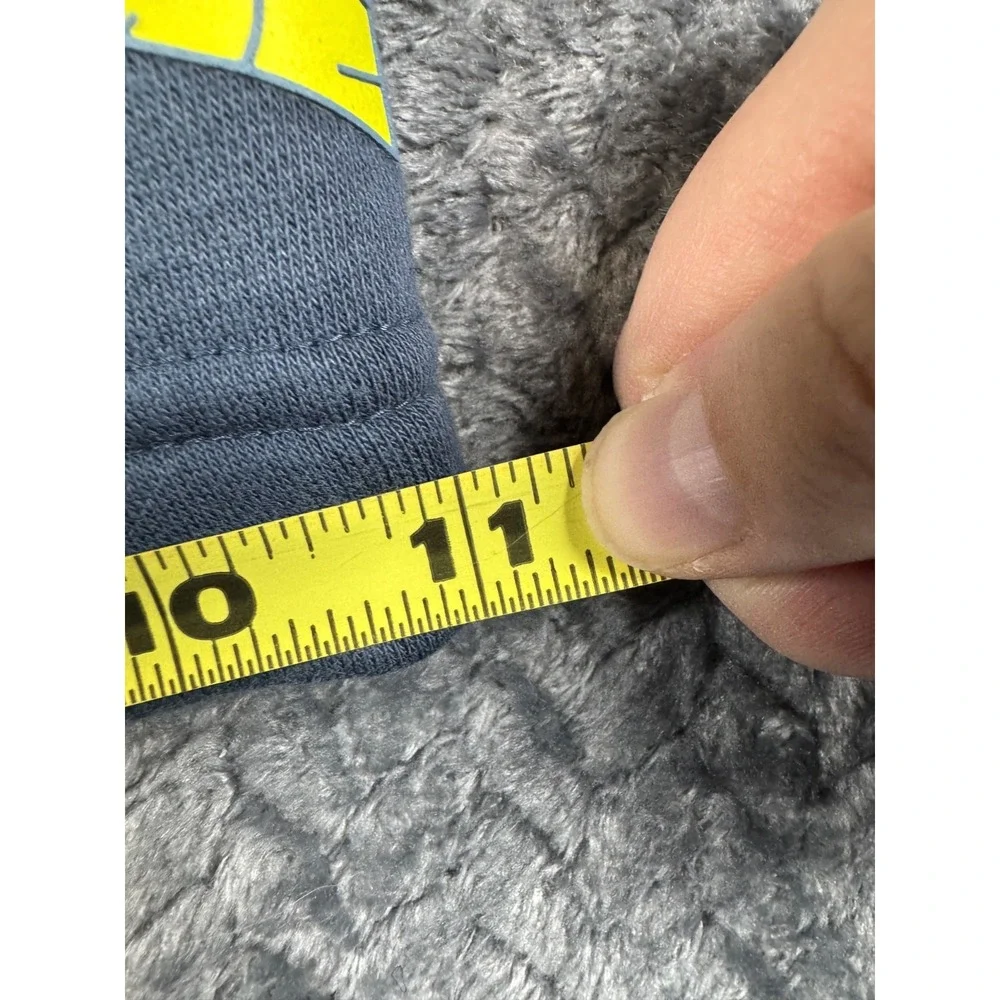 Nike Sweat Shorts Boys Small Blue Spellout Logo‎ Cotton Fleece Lined Drawstring